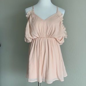 Blush chiffon dress